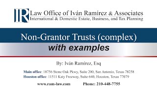 NonGrantor Trusts complex with examples [upl. by Dominy]