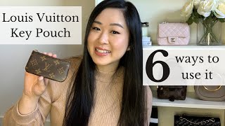 LOUIS VUITTON KEY POUCH KEY CLES  BEST LV SLG REVIEW amp 6 DIFFERENT WAYS TO USE IT [upl. by Carlye]