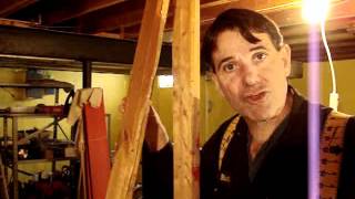 How To Raise Sagging Floor Joists With Bottle Jacks Wood Studs Support [upl. by Zavras]