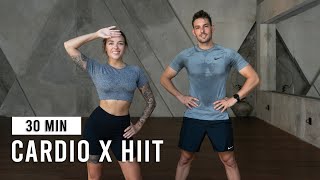 30 MIN FULL BODY CARDIO HIIT Workout Intense No Equipment [upl. by Amati]