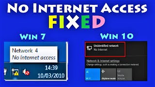 Unidentified Network No Internet Access Windows 10 \ 8 \ 7 Fixed  How to Fix Network Issues Windows [upl. by Nisotawulo]