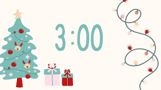 3 Minute Countdown Timer  Holiday Themed Music [upl. by Brok]