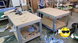 building a aluminum profile workbench woodworking bench [upl. by Saidnac970]