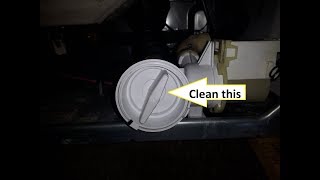 DIY how to clean filter for Samsung washing machine beeping not draining water error codes [upl. by Ainecey]