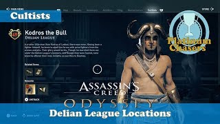 Delian League  Cultist Locations  Assassins Creed Odyssey [upl. by Brittni120]