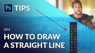 How to Draw a Straight Line in Photoshop [upl. by Wahl608]