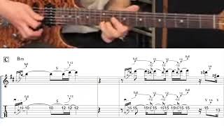 Guthrie Govan Improvises Over Albert King Style Jam Track Complete TAB Transcription [upl. by Infeld299]