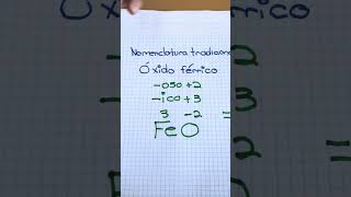 Nomenclatura tradicional óxido férrico [upl. by Messing]