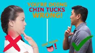 Youre Doing Chin Tucks WRONG  Physical Therapist Teaches The Correct Way [upl. by Pavier]