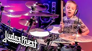 PAINKILLER  JUDAS PRIEST 7 year Old Drummer [upl. by Rett]