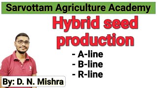 Hybride seed productiongenetics for jrfupcatetbhu state msc agriculture exam [upl. by Rapsac450]