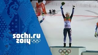 Alpine Skiing  Ladies Slalom  Run 2  Shiffrin Wins Gold  Sochi 2014 Winter Olympics [upl. by Anear]