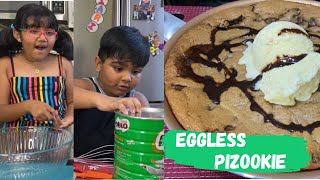 Eggless Milo Pizookie  Cookie Dough Recipe  Chocolate Chips  Kids Special [upl. by Sivle]