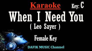 When I Need You Karaoke Leo Sayer Female key C [upl. by Fronia]