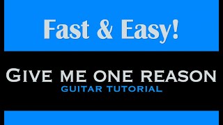 Give me one reason Tracy Chapman guitar lesson tutorial [upl. by Kyrstin]