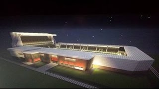 Minecraft Tutorial how To Make A Football Stadium [upl. by Leksehcey]