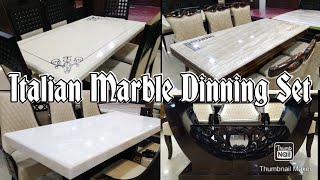 Top 3 Italian Marble Dining Table Set By Style Furn [upl. by Meirrak]