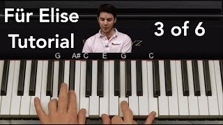 How to Play Für Elise by Beethoven Piano Tutorial Part 3 of 6 [upl. by Dominus]