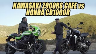 Cafe Society Shootout Honda CB1000R vs Kawasaki Z900RS Cafe [upl. by Fionna]