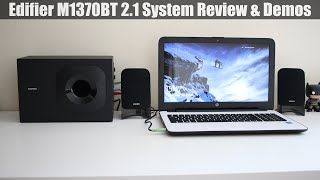 Edifier M1370BT 21 Speaker System Review  Demos [upl. by Orford]