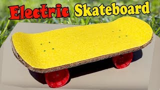 DIY Mini Skate Board From Cardboard  How To Make A Electric Skateboard At Home [upl. by Herwin740]