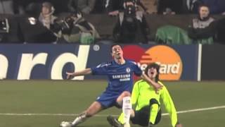 Del Horno brutal foul on Messi Barcelona  Chelsea 2006 [upl. by Navillus]