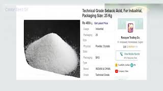 Sebacic Acid  Project database [upl. by Angus]