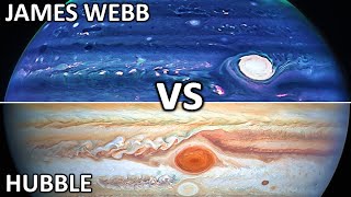 James Webb Telescope vs Hubble Telescope Images Comparison [upl. by Haakon]