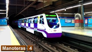 Manoteras L4  Metro de Madrid  Serie 3000 [upl. by Oech180]