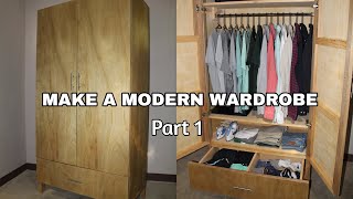 Making a Modern Wardrobe  DIY Closet 12 [upl. by Yniar164]