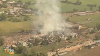 Harda Breaking Massive Explosion at Firecracker Factory in Harda Madhya Pradesh  News9 [upl. by Derzon]