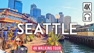 Seattle 4K Walking Tour  Captions amp Immersive Sound 4K Ultra HD60fps [upl. by Leerzej980]