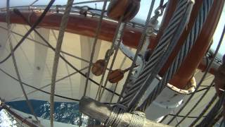 bark europa bowsprit and skysail with a go pro [upl. by Edouard113]