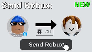 NEW How to Send ROBUX to Friends ANYONE Fastest Method  No Group Needed  2023 [upl. by Wilhelmina]