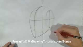 How To Draw The Head From Any Angles  Drawing The Human Head In 34 View [upl. by Drahnreb]