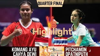 Highlight Thailand Masters 2025 ‼️WS INA Komang Ayu VS THA Phitchamon Opathniputh 🏸‼️epic play [upl. by New]