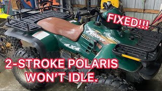 Old 2stroke Polaris won’t idle Fix [upl. by Edahc]