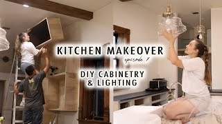 KITCHEN LIGHTING amp CABINETRY  Kitchen Makeover Ep 7  XO MaCenna [upl. by Nnewg]