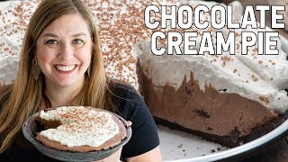 BEST Chocolate Cream Pie Recipe [upl. by Nairred]