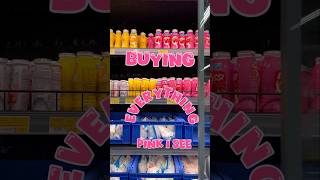 Pink Challenge🎀🛍️Buying Everything PINK I 👀funchallengefoodchallengefunnyfoodyshortsshorts [upl. by Lyred]