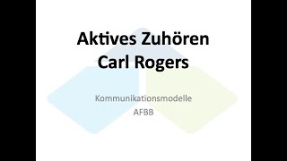 Aktives Zuhören Carl Rogers [upl. by Alor]