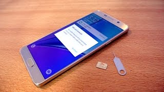 Samsung Galaxy Note 5  How To Insert SIM Card EASILY [upl. by Livvie]