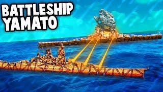 Epic BATTLESHIP YAMATO vs Montana in FORTS Forts Gameplay  Epic Battleships Custom Map [upl. by Ainival]