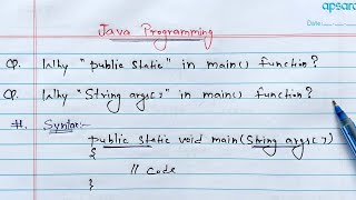 Why public static void mainString args  in Java full Explanation  Learn Coding [upl. by Manvel]