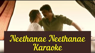 Neethanae Neethanae Karaoke  With Lyrics  Mersal  AR Rahman  HD 1080P [upl. by Nerac]