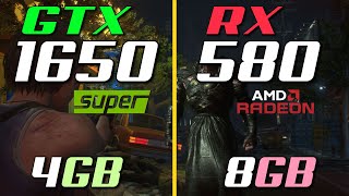 RX 580 8GB vs GTX 1650 Super 4GB [upl. by Pawsner887]