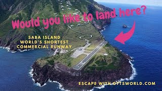 Saba Island Airport Landing [upl. by Eak]