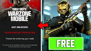 How To Claim FREE GHOST Skin  FREE Redeem Codes in WARZONE MOBILE  MW3 [upl. by Barnabe466]