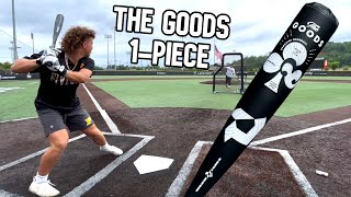 Hitting with the 2022 DeMarini The Goods 1piece  BBCOR Baseball Bat Review [upl. by Salzhauer518]