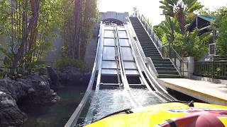 ORIGINAL Jurassic Park The Ride  Universal Studios Hollywood  Full Front POV [upl. by Ranilopa523]